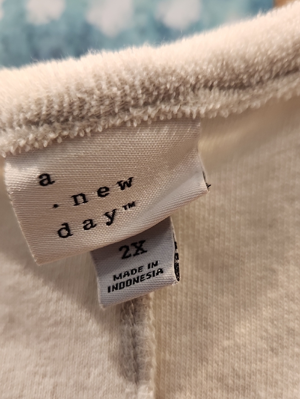 NWT A New Day Cream Scoop Neck Terry Like Mini Swim Coverup Sz 2X - Picture 2 of 7